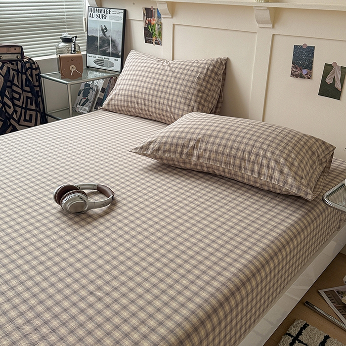 91家纺网 家纺一手货源 找家纺 大柏树 2026新款全棉纯棉水洗棉单床笠单品床笠床笠单件 浣花灰