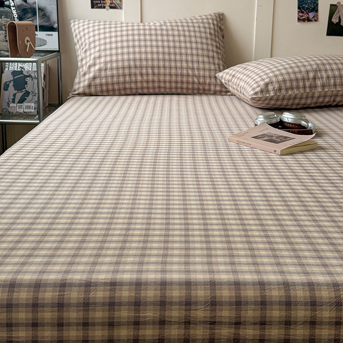 91家纺网 家纺一手货源 找家纺 大柏树 2026新款全棉纯棉水洗棉单床笠单品床笠床笠单件 浣花灰