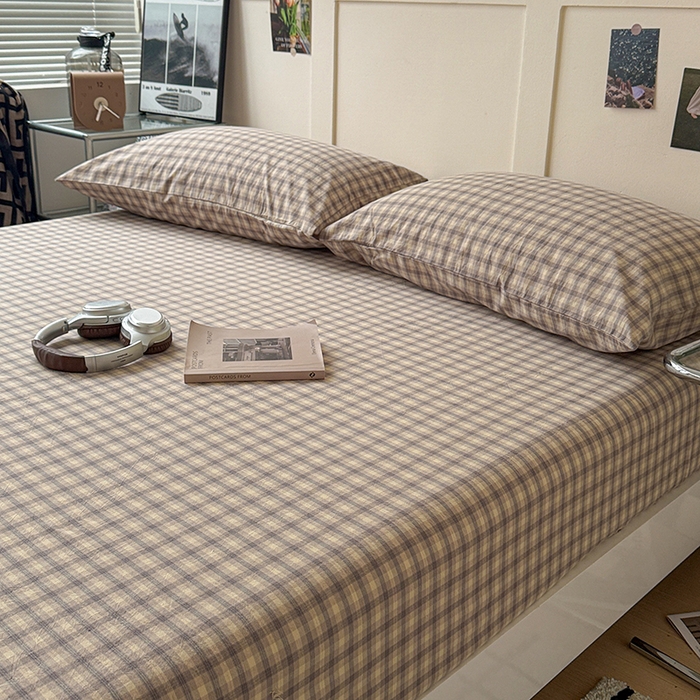 91家纺网 家纺一手货源 找家纺 大柏树 2026新款全棉纯棉水洗棉单床笠单品床笠床笠单件 浣花灰