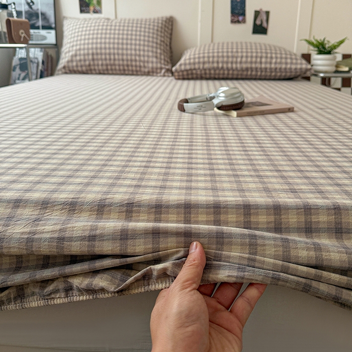 91家纺网 家纺一手货源 找家纺 大柏树 2026新款全棉纯棉水洗棉单床笠单品床笠床笠单件 浣花灰