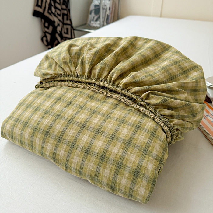 91家纺网 家纺一手货源 找家纺 大柏树 2026新款全棉纯棉水洗棉单床笠单品床笠床笠单件 浣花绿