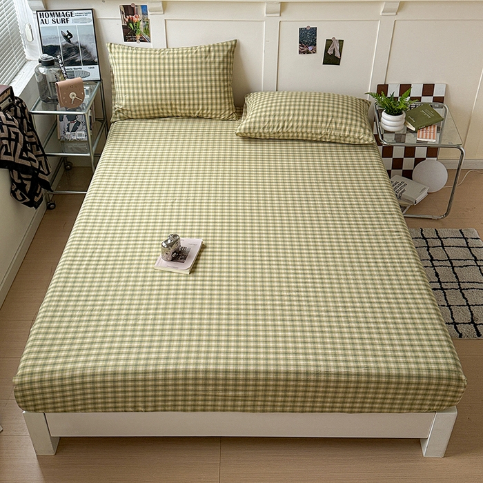 91家纺网 家纺一手货源 找家纺 大柏树 2026新款全棉纯棉水洗棉单床笠单品床笠床笠单件 浣花绿