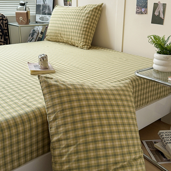 91家纺网 家纺一手货源 找家纺 大柏树 2026新款全棉纯棉水洗棉单床笠单品床笠床笠单件 浣花绿