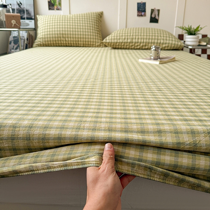 91家纺网 家纺一手货源 找家纺 大柏树 2026新款全棉纯棉水洗棉单床笠单品床笠床笠单件 浣花绿