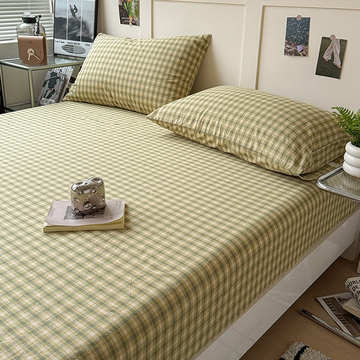 91家纺网 家纺一手货源 找家纺 大柏树 2026新款全棉纯棉水洗棉单床笠单品床笠床笠单件 浣花绿