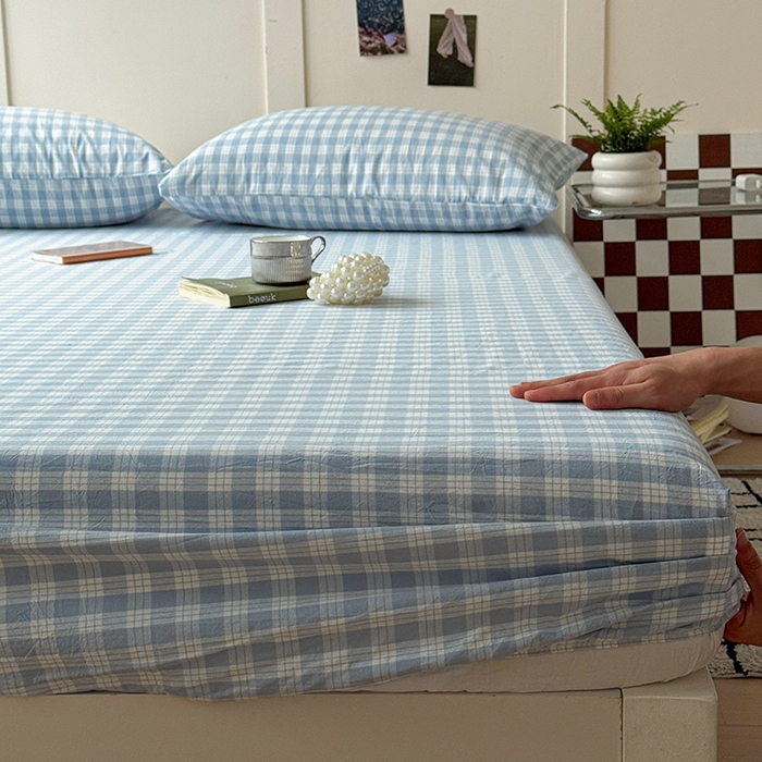 91家纺网 家纺一手货源 找家纺 大柏树 2026新款全棉纯棉水洗棉单床笠单品床笠床笠单件 奶油兰