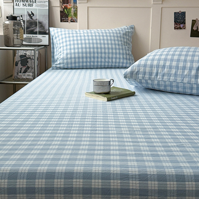 91家纺网 家纺一手货源 找家纺 大柏树 2026新款全棉纯棉水洗棉单床笠单品床笠床笠单件 奶油兰