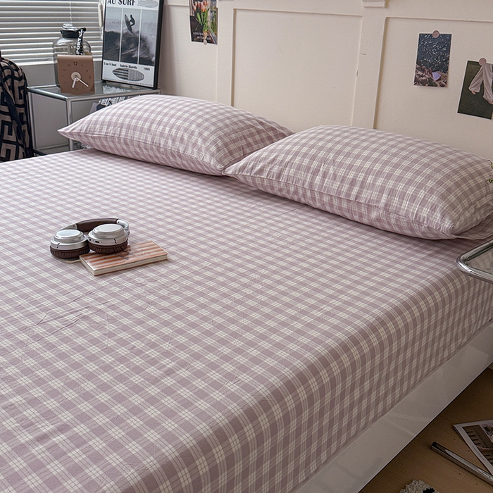 91家纺网 家纺一手货源 找家纺 大柏树 2026新款全棉纯棉水洗棉单床笠单品床笠床笠单件 奶油紫