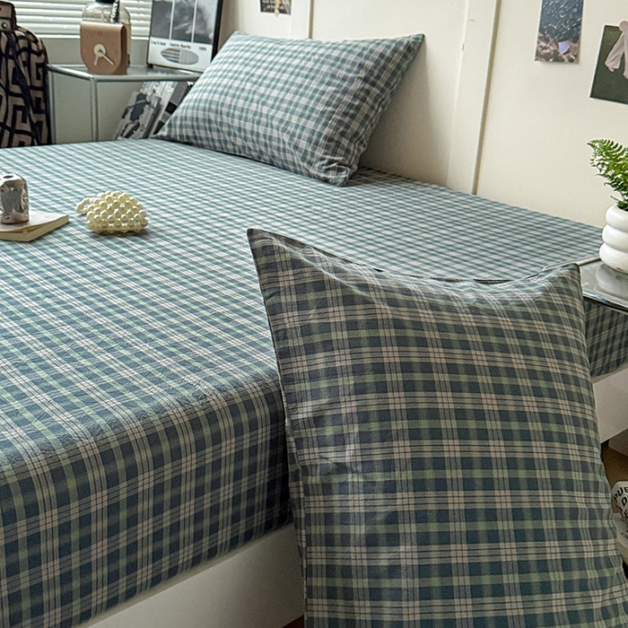 91家纺网 家纺一手货源 找家纺 大柏树 2026新款全棉纯棉水洗棉单床笠单品床笠床笠单件 维尼蓝