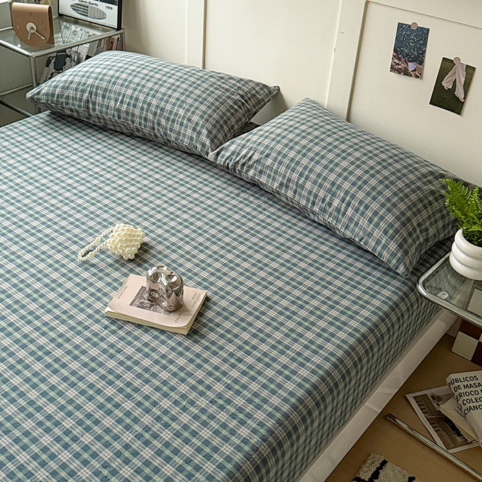 91家纺网 家纺一手货源 找家纺 大柏树 2026新款全棉纯棉水洗棉单床笠单品床笠床笠单件 维尼蓝