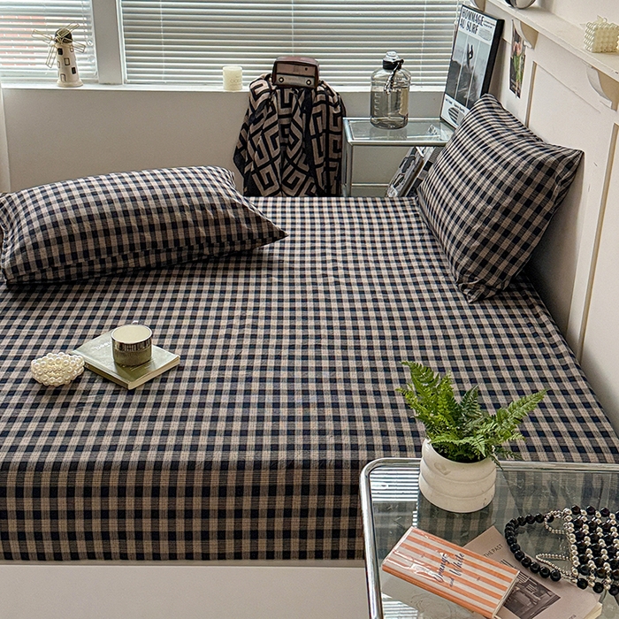 91家纺网 家纺一手货源 找家纺 大柏树 2026新款全棉纯棉水洗棉单床笠单品床笠床笠单件 重楼黑