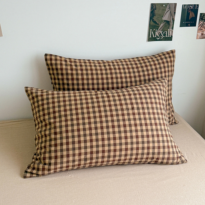 大柏树 2026新款全棉纯棉水洗棉单枕套单品枕套枕套单件 巴恩咖