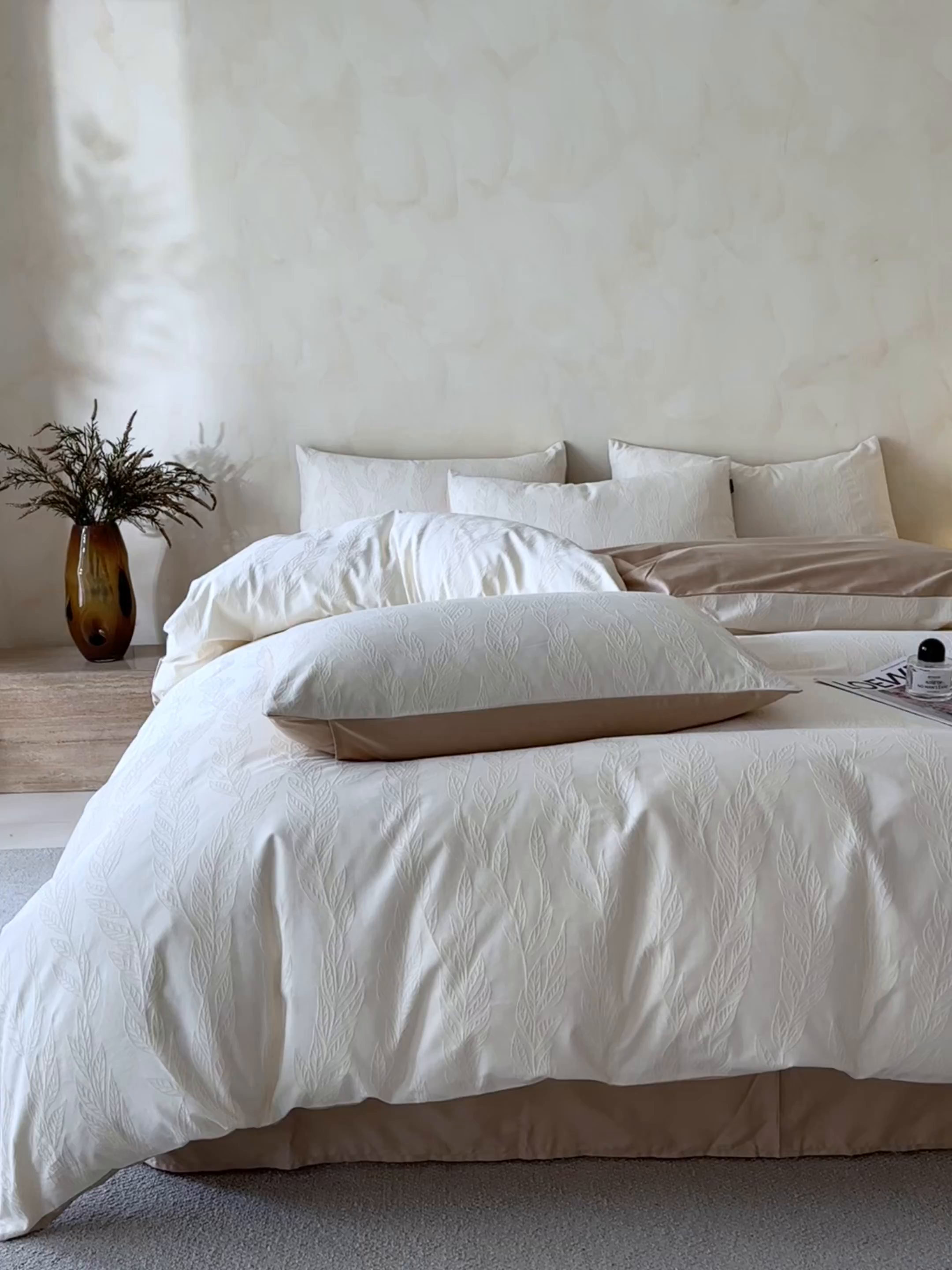 91家纺网 家纺一手货源 找家纺 （总）拼社家纺 2026新款A类全棉亮面提花四件套厚织浮雕提花全棉四件套（独家专版花型）