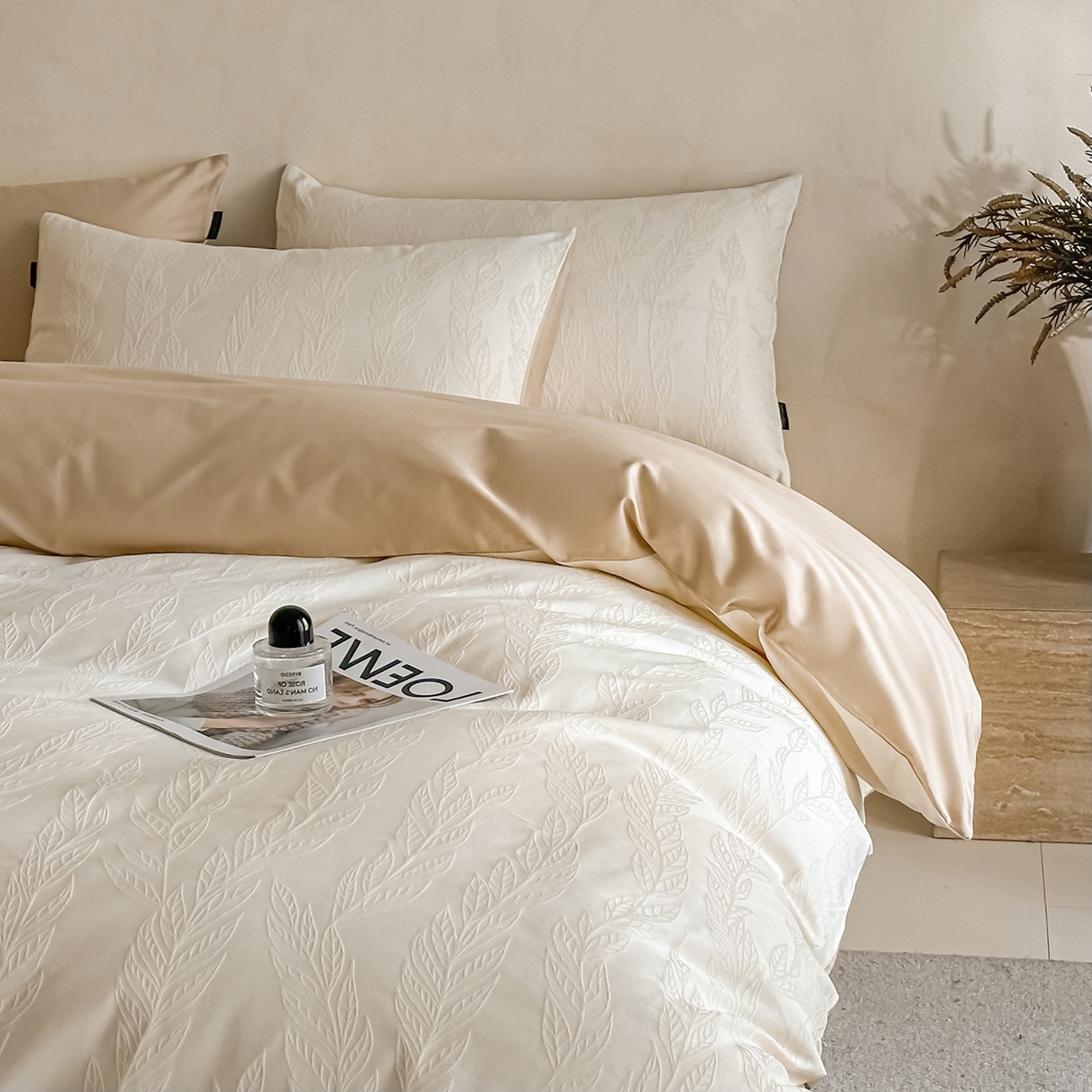 91家纺网 家纺一手货源 找家纺 （总）拼社家纺 2026新款A类全棉亮面提花四件套厚织浮雕提花全棉四件套（独家专版花型）