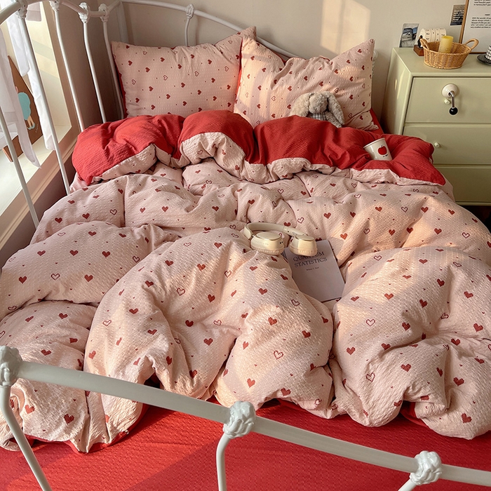 91家纺网 家纺一手货源 找家纺 （总）贝扬思家纺 2026新款高品质A类泡芙纱普通款四件套-110g-(软软糯糯小红书推荐~)