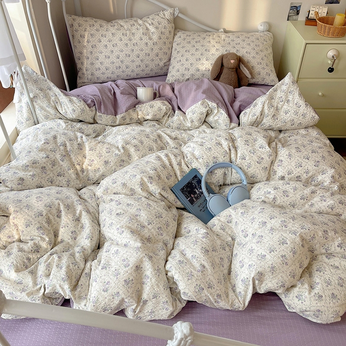 91家纺网 家纺一手货源 找家纺 （总）贝扬思家纺 2026新款高品质A类泡芙纱普通款四件套-110g-(软软糯糯小红书推荐~)