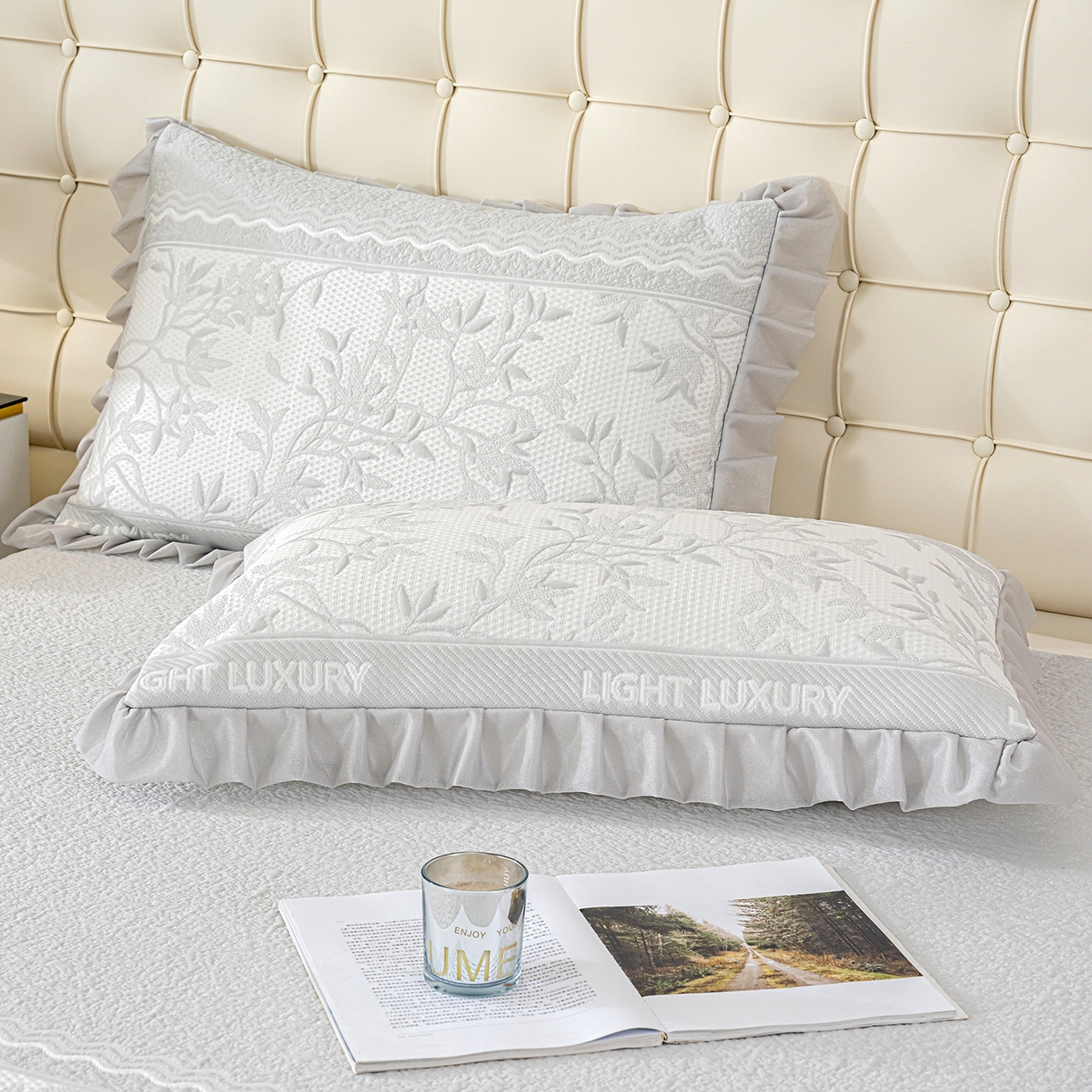 91家纺网 家纺一手货源 找家纺 冬然家纺 2026新款【清凉一夏系列】冰豆豆凉席床裙款 清凉一夏-灰