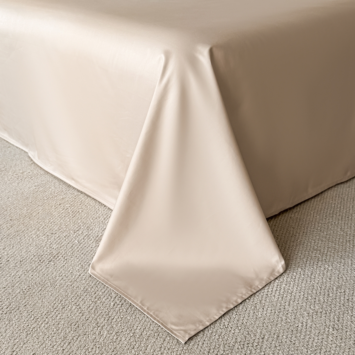 91家纺网 家纺一手货源 找家纺 拼社家纺 2026新款A类全棉亮面提花四件套厚织浮雕提花全棉四件套（独家专版花型） 伦萨-灰