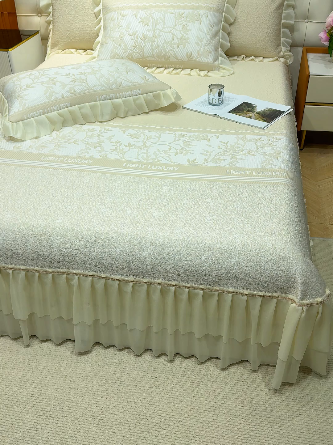 91家纺网 家纺一手货源 找家纺 （总）冬然家纺 2026新款【清凉一夏系列】冰豆豆凉席床裙款