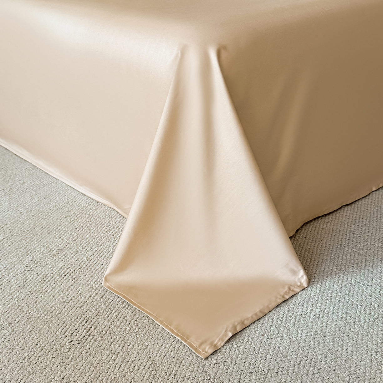 91家纺网 家纺一手货源 找家纺 拼社家纺 2026新款A类全棉亮面提花四件套厚织浮雕提花全棉四件套（独家专版花型） 素笺-奶白