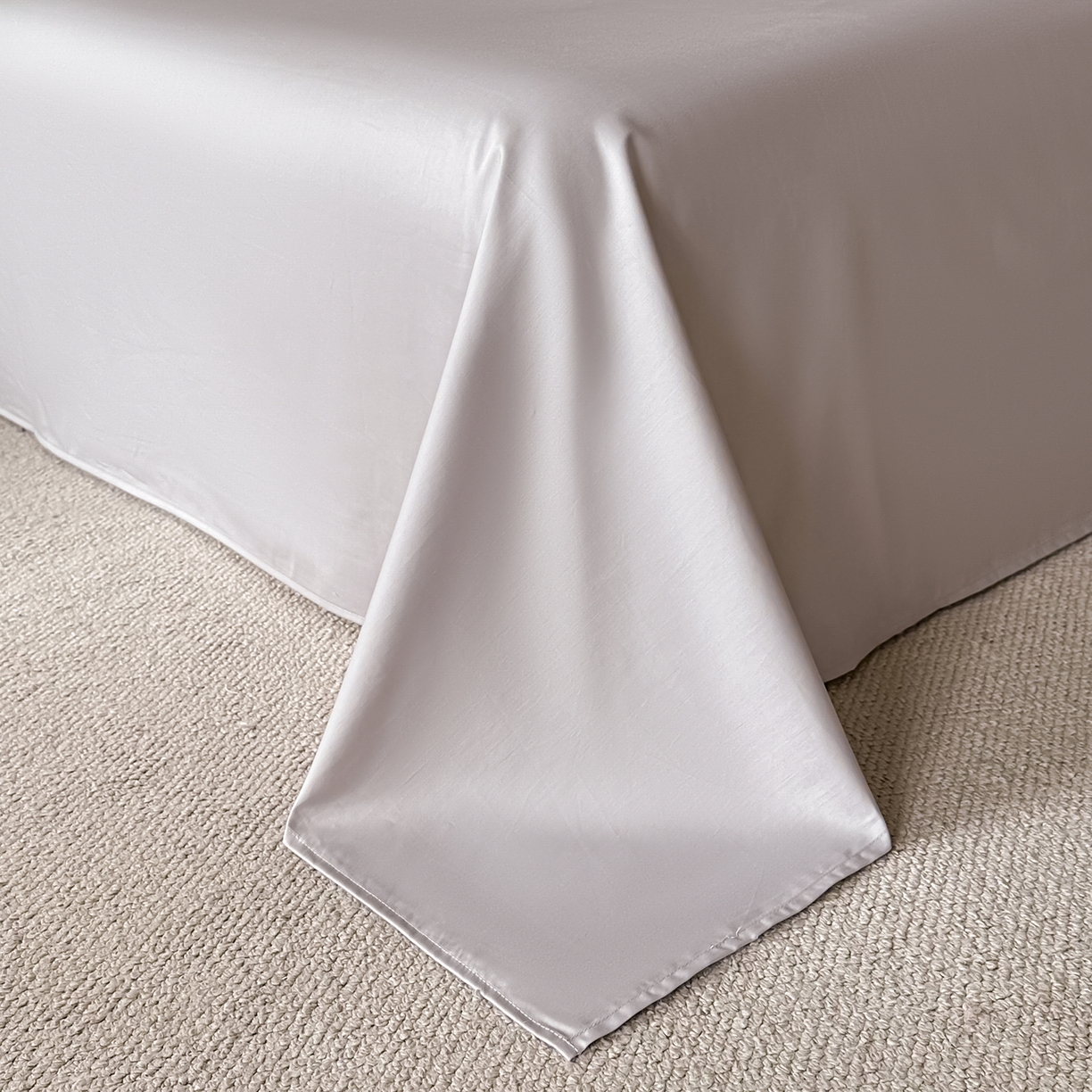 91家纺网 家纺一手货源 找家纺 拼社家纺 2026新款A类全棉亮面提花四件套厚织浮雕提花全棉四件套（独家专版花型） 晓作-紫灰