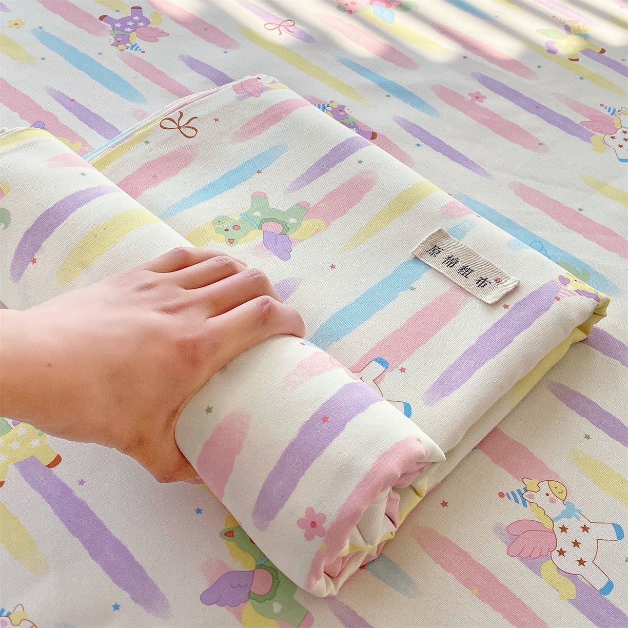 91家纺网 家纺一手货源 找家纺 （总）凯磊家纺 2026春夏新款原棉老粗布床笠款空调软席凉席席子