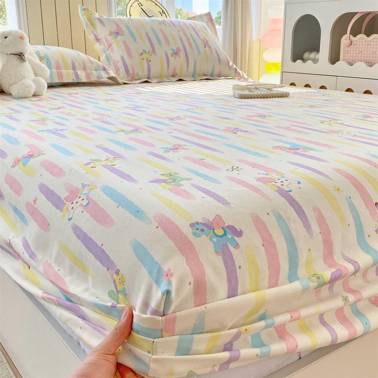 91家纺网 家纺一手货源 找家纺 （总）凯磊家纺 2026春夏新款原棉老粗布床笠款空调软席凉席席子