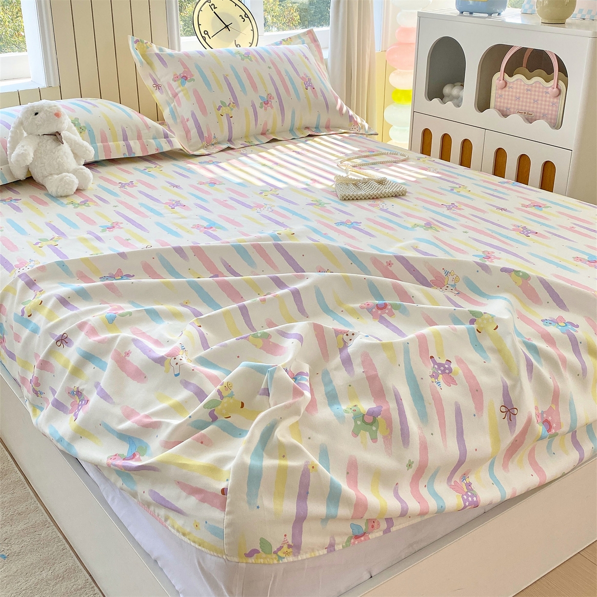 91家纺网 家纺一手货源 找家纺 （总）凯磊家纺 2026春夏新款原棉老粗布床笠款空调软席凉席席子