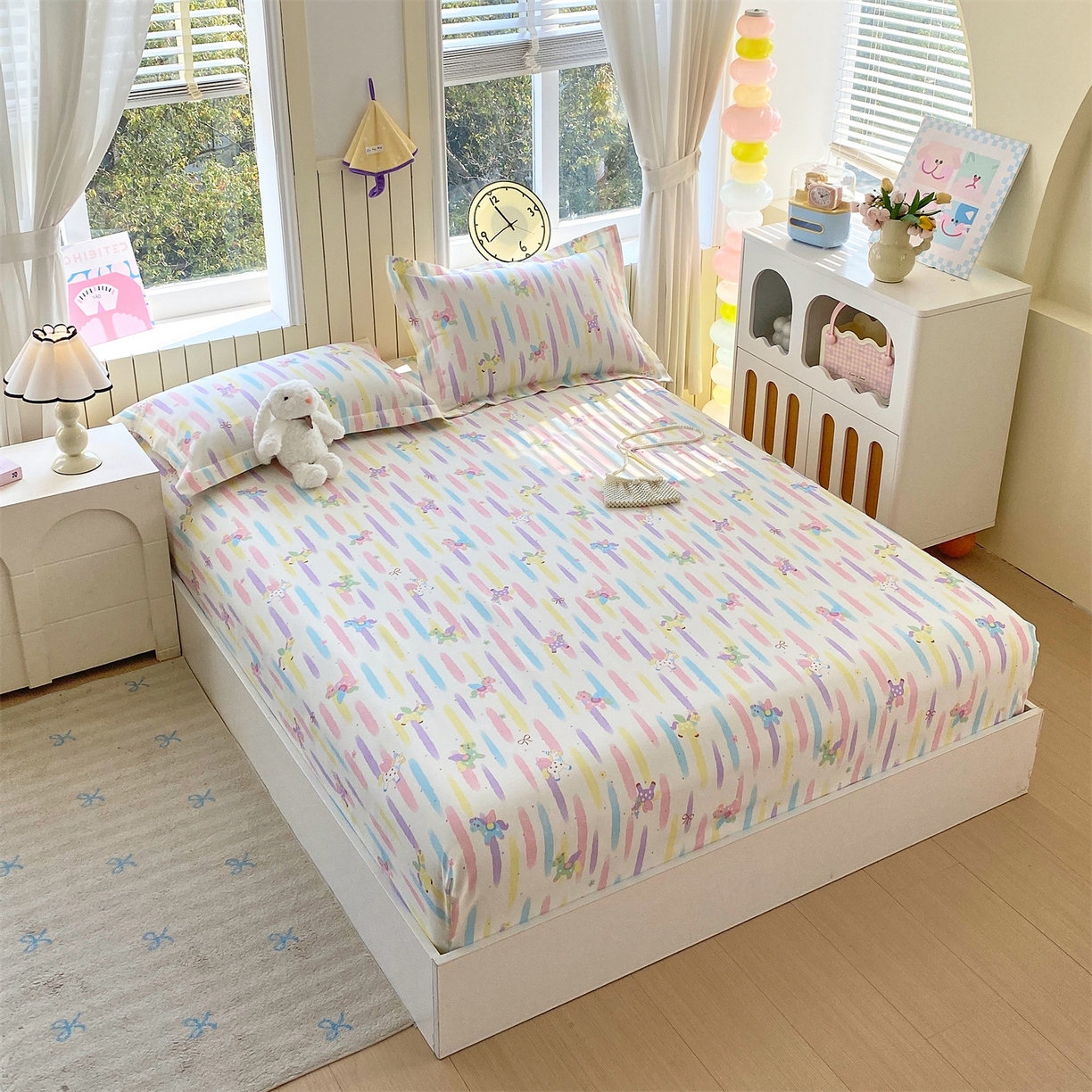 91家纺网 家纺一手货源 找家纺 （总）凯磊家纺 2026春夏新款原棉老粗布床笠款空调软席凉席席子