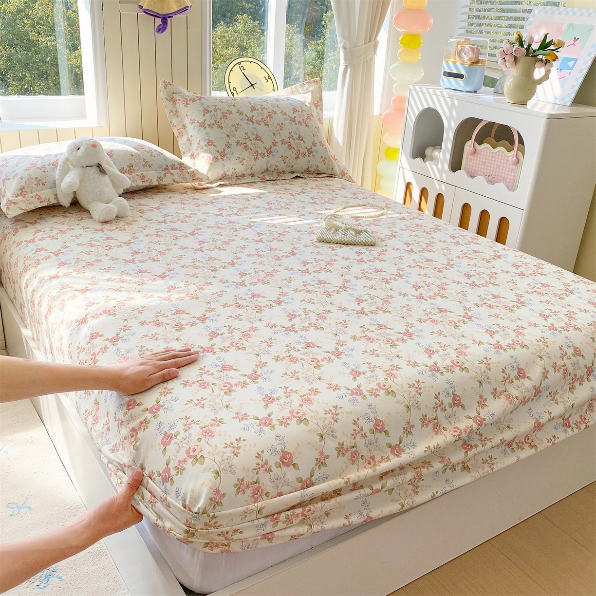 91家纺网 家纺一手货源 找家纺 （总）凯磊家纺 2026春夏新款原棉老粗布床笠款空调软席凉席席子