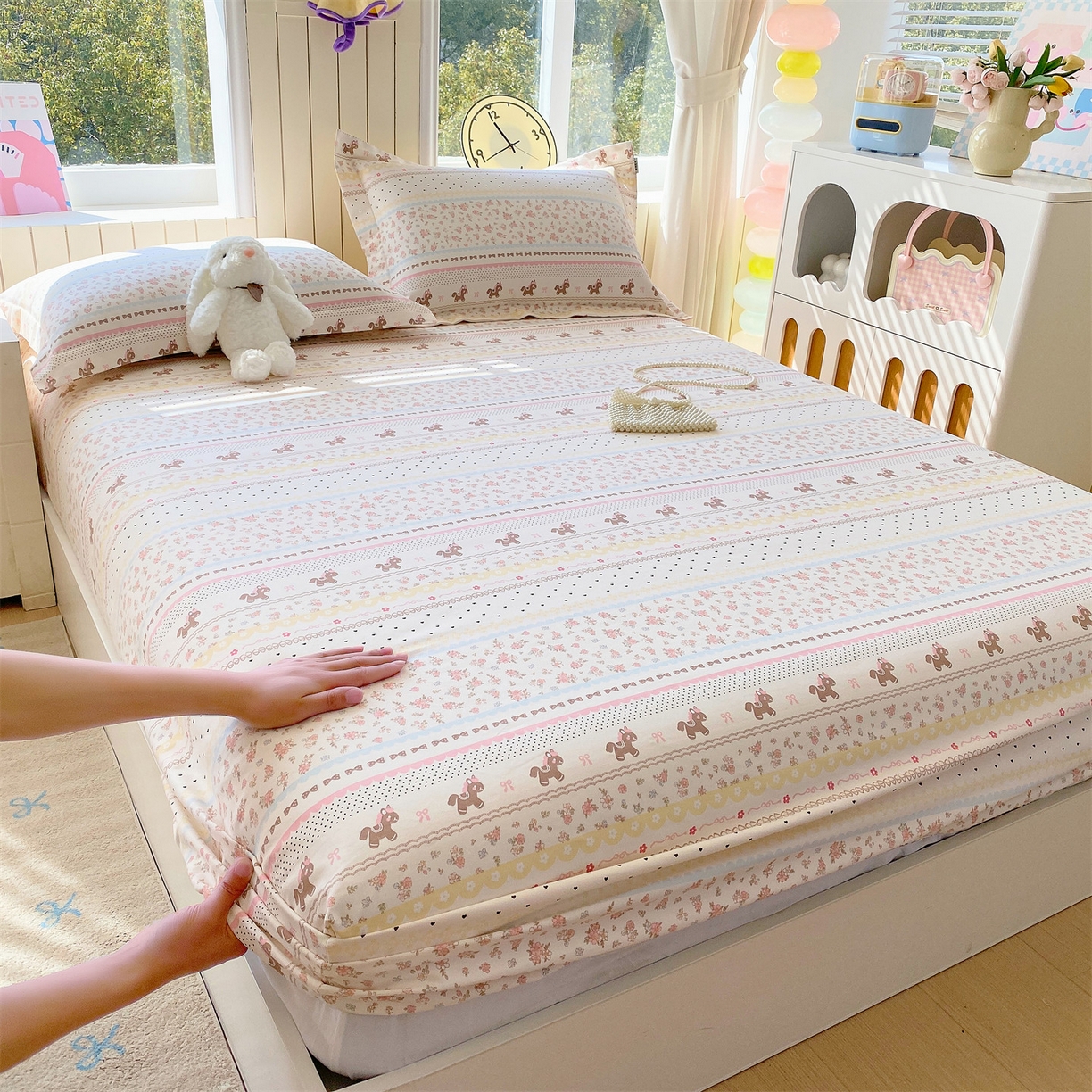 91家纺网 家纺一手货源 找家纺 （总）凯磊家纺 2026春夏新款原棉老粗布床笠款空调软席凉席席子