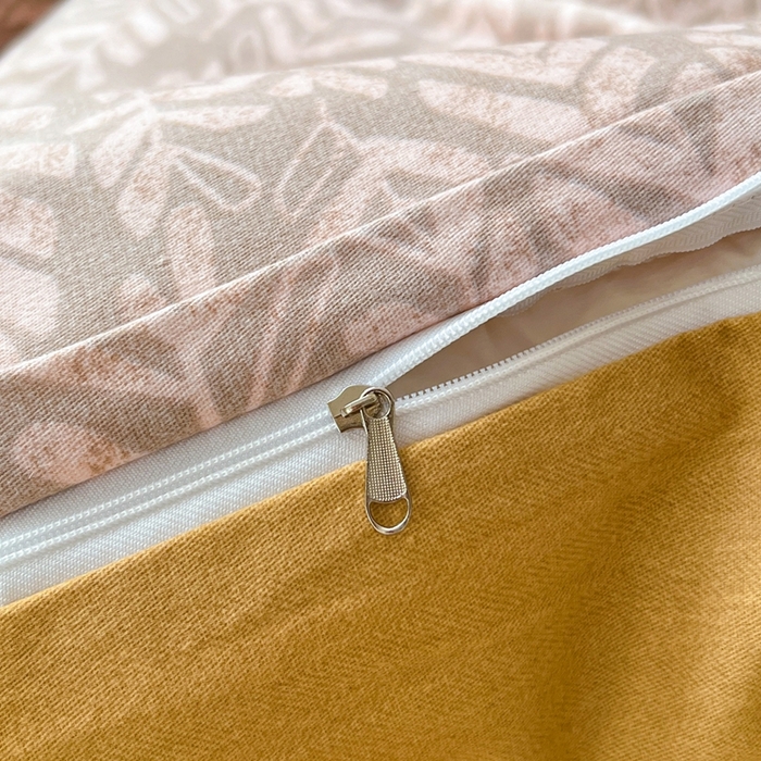 91家纺网 家纺一手货源 找家纺 简约 2025新款全棉四件套活性生态磨毛四件套 暮光-咖