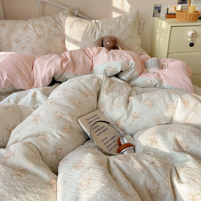 91家纺网 家纺一手货源 找家纺 贝扬思家纺 2026新款高品质A类泡芙纱普通款四件套-110g-(软软糯糯小红书推荐~) 柔诗意