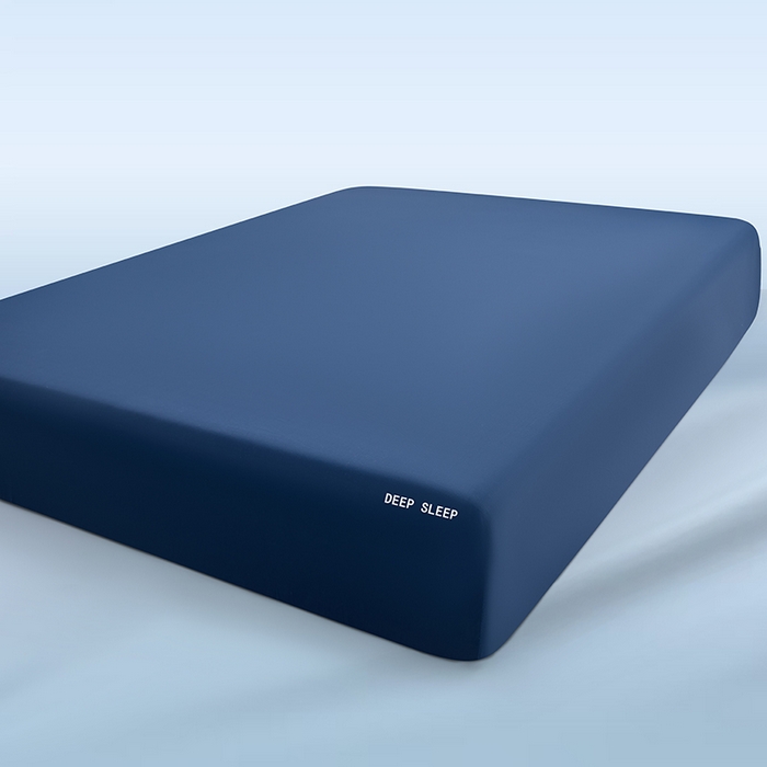 91家纺网 家纺一手货源 找家纺 三盛源 2026新款锦氨凉感床笠单件夏季冰丝床垫套床罩席梦思保护罩凉感丝滑 深邃蓝