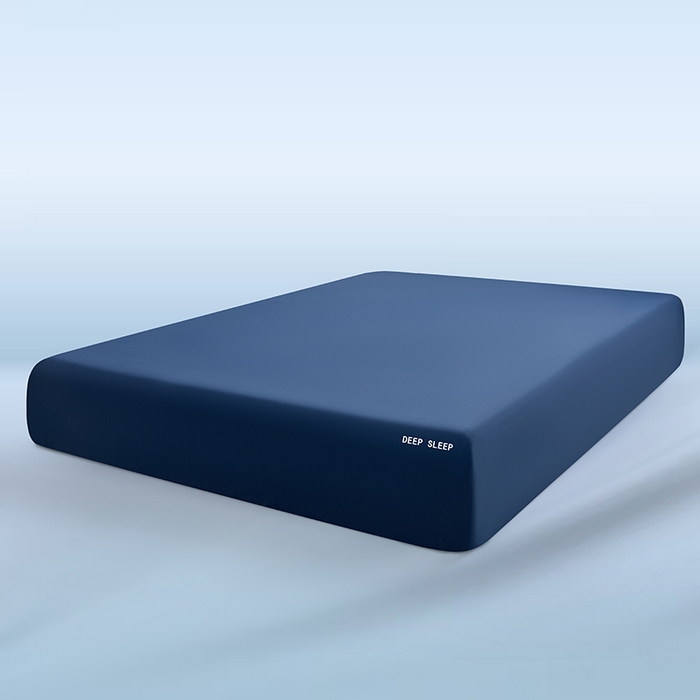 91家纺网 家纺一手货源 找家纺 三盛源 2026新款锦氨凉感床笠单件夏季冰丝床垫套床罩席梦思保护罩凉感丝滑 深邃蓝