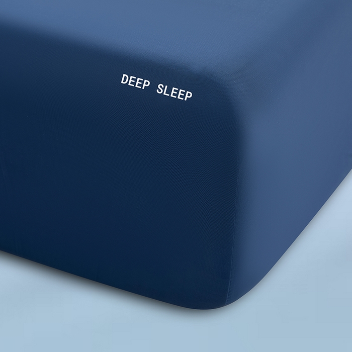 91家纺网 家纺一手货源 找家纺 三盛源 2026新款锦氨凉感床笠单件夏季冰丝床垫套床罩席梦思保护罩凉感丝滑 深邃蓝