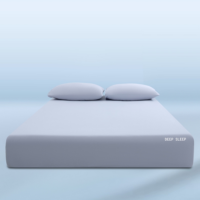 91家纺网 家纺一手货源 找家纺 三盛源 2026新款锦氨凉感床笠单件夏季冰丝床垫套床罩席梦思保护罩凉感丝滑 优雅灰