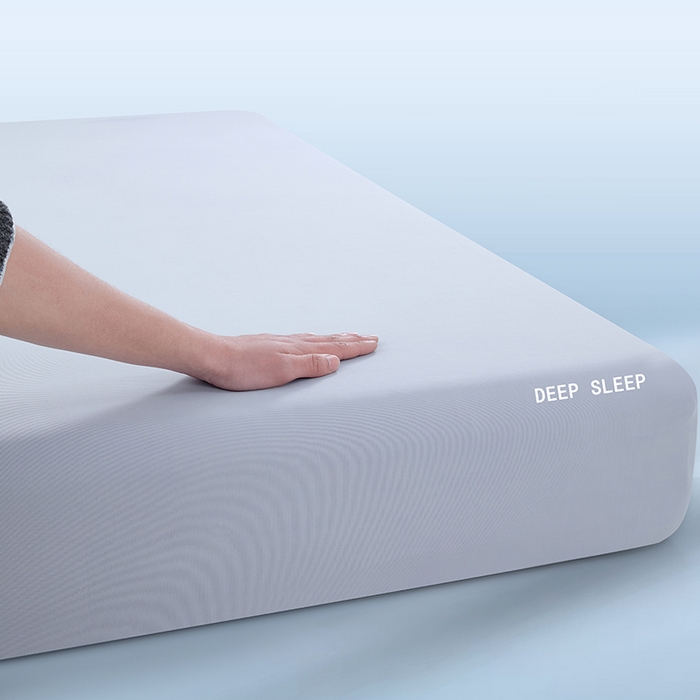 91家纺网 家纺一手货源 找家纺 三盛源 2026新款锦氨凉感床笠单件夏季冰丝床垫套床罩席梦思保护罩凉感丝滑 优雅灰