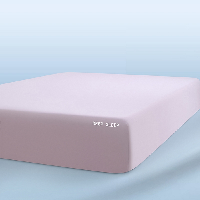 91家纺网 家纺一手货源 找家纺 三盛源 2026新款锦氨凉感床笠单件夏季冰丝床垫套床罩席梦思保护罩凉感丝滑 瓷粉