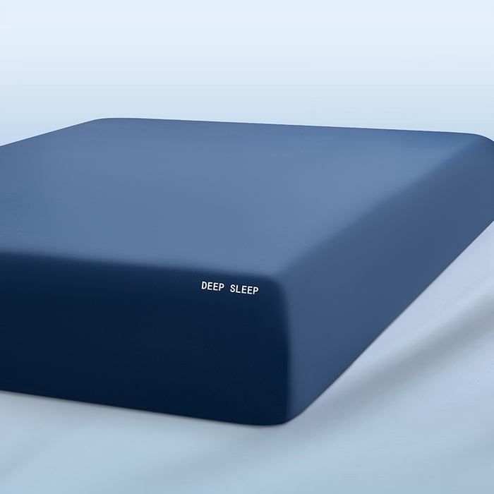 91家纺网 家纺一手货源 找家纺 三盛源 2026新款锦氨凉感床笠单件夏季冰丝床垫套床罩席梦思保护罩凉感丝滑 深邃蓝