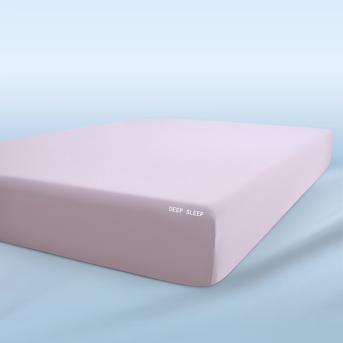 91家纺网 家纺一手货源 找家纺 三盛源 2026新款锦氨凉感床笠单件夏季冰丝床垫套床罩席梦思保护罩凉感丝滑 瓷粉