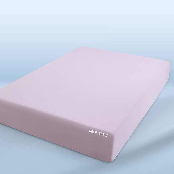 91家纺网 家纺一手货源 找家纺 三盛源 2026新款锦氨凉感床笠单件夏季冰丝床垫套床罩席梦思保护罩凉感丝滑 瓷粉