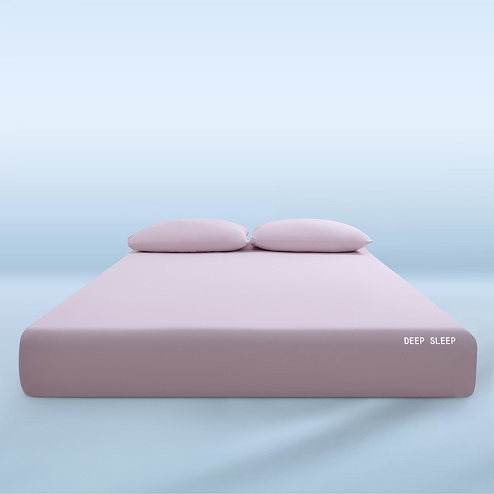 91家纺网 家纺一手货源 找家纺 三盛源 2026新款锦氨凉感床笠单件夏季冰丝床垫套床罩席梦思保护罩凉感丝滑 瓷粉