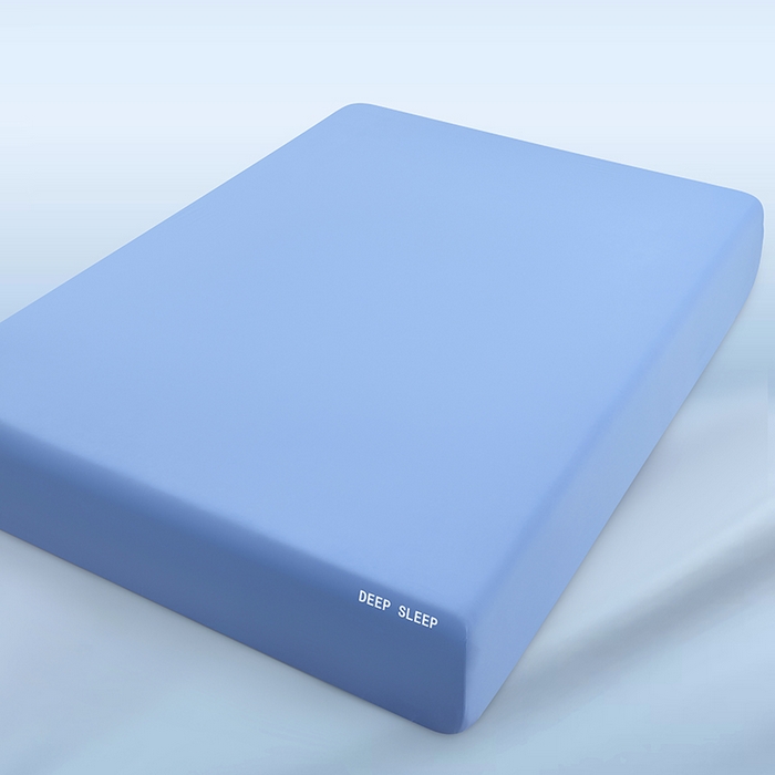 91家纺网 家纺一手货源 找家纺 三盛源 2026新款锦氨凉感床笠单件夏季冰丝床垫套床罩席梦思保护罩凉感丝滑 海盐蓝