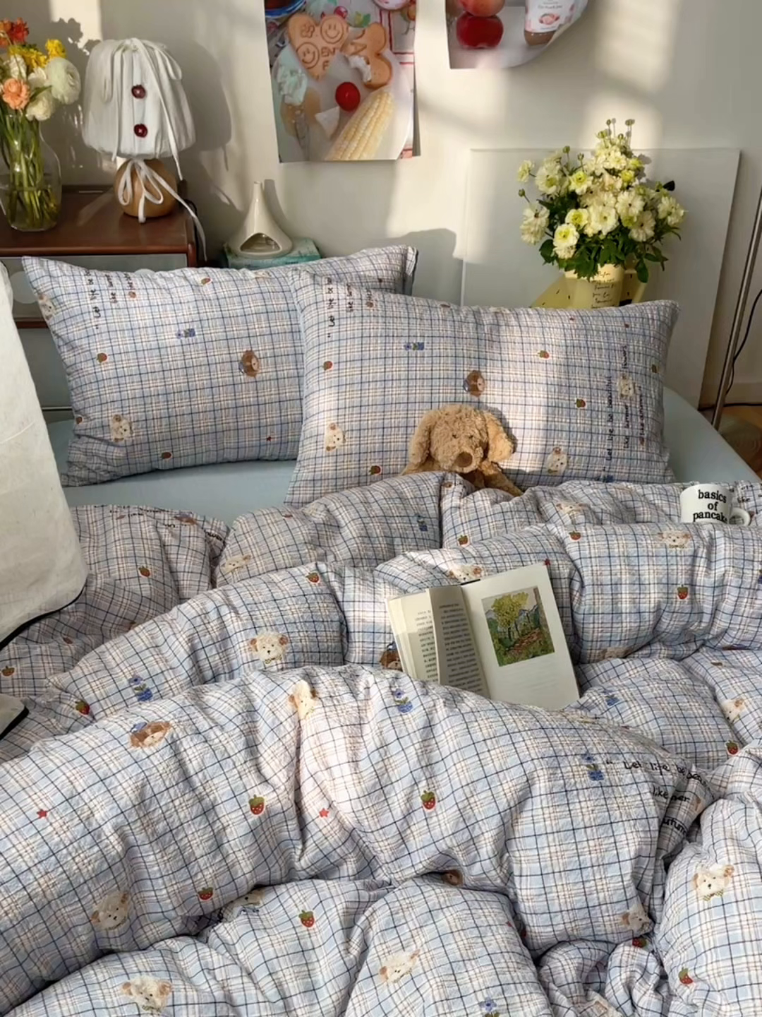 91家纺网 家纺一手货源 找家纺 贝扬思家纺 2026新款高品质A类泡芙纱普通款四件套-110g-(软软糯糯小红书推荐~) 四季狗