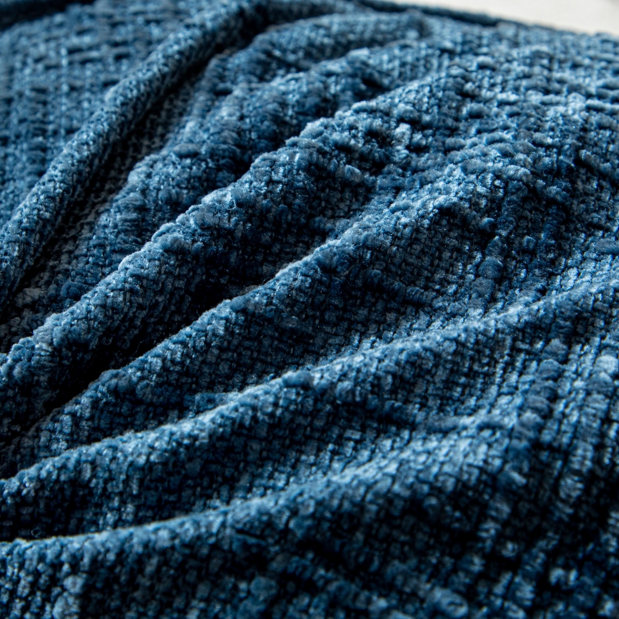 91家纺网 家纺一手货源 找家纺 沐沐家纺 2026新款葵花绒立体面包枕靠背靠垫 孔雀蓝