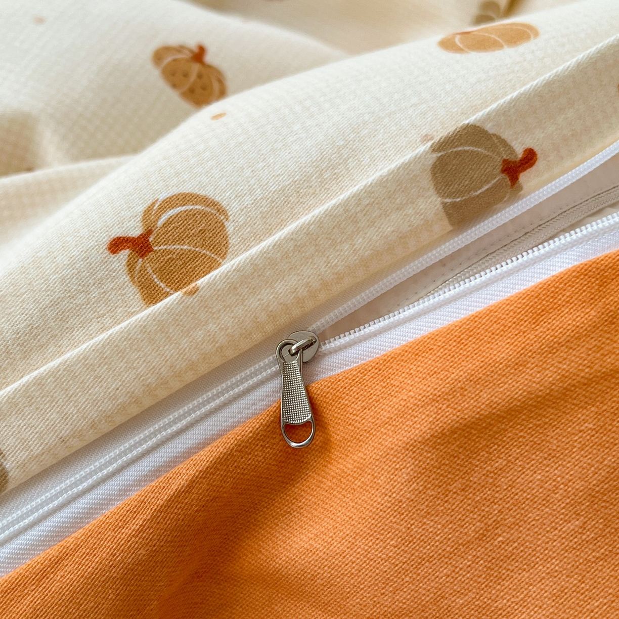 91家纺网 家纺一手货源 找家纺 简约家纺 2025新款全棉磨毛印花单品床单 贝贝南瓜-米