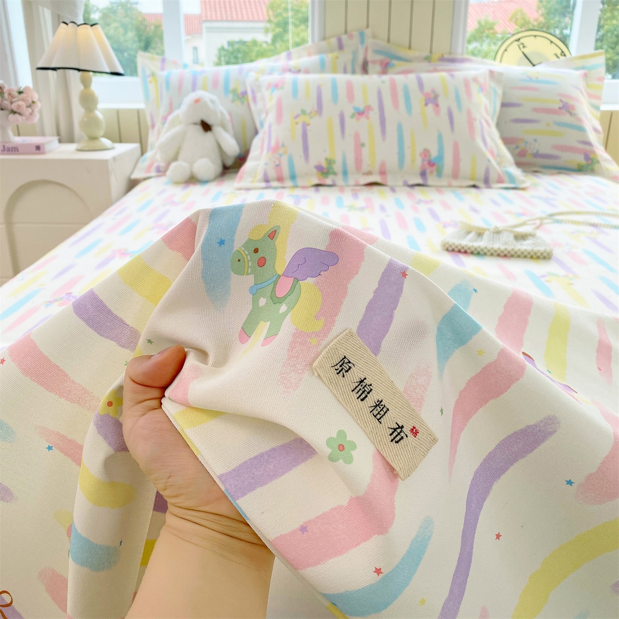 91家纺网 家纺一手货源 找家纺 （总）凯磊家纺 2026春夏新款原棉老粗布床单款空调软席凉席席子