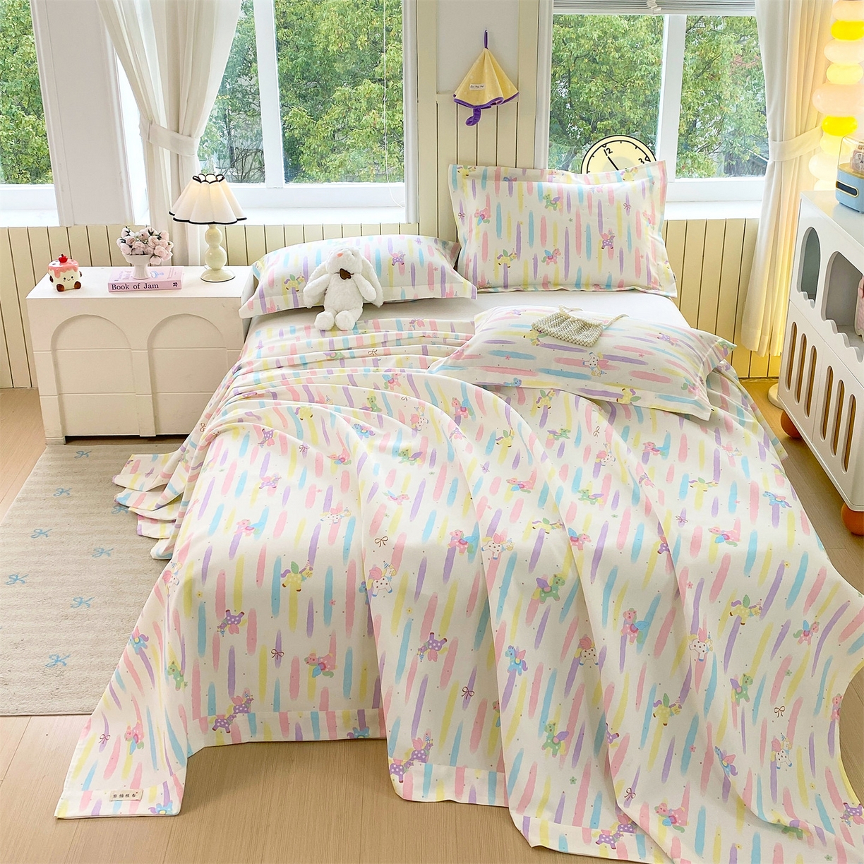 91家纺网 家纺一手货源 找家纺 （总）凯磊家纺 2026春夏新款原棉老粗布床单款空调软席凉席席子