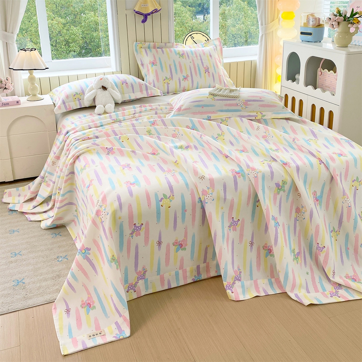 91家纺网 家纺一手货源 找家纺 （总）凯磊家纺 2026春夏新款原棉老粗布床单款空调软席凉席席子